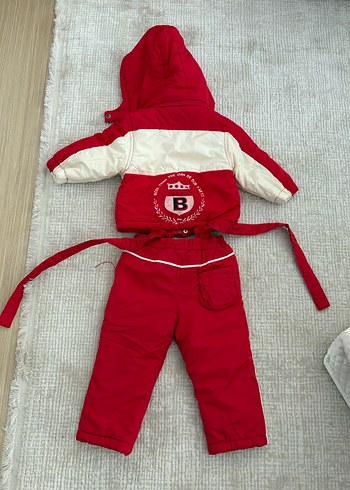 Kız Bebek Kırmızı Kayak Tulumu - Görsel 12