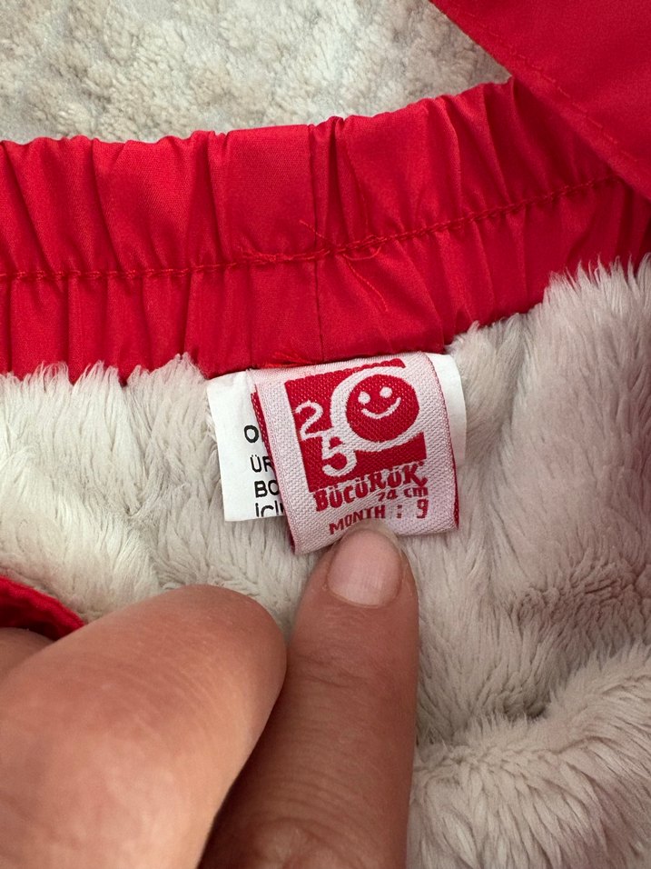 Kız Bebek Kırmızı Kayak Tulumu - Görsel 5
