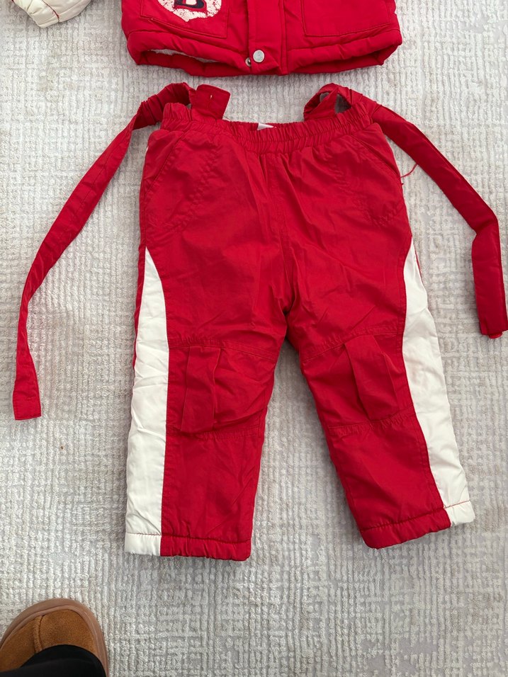 Kız Bebek Kırmızı Kayak Tulumu - Görsel 2