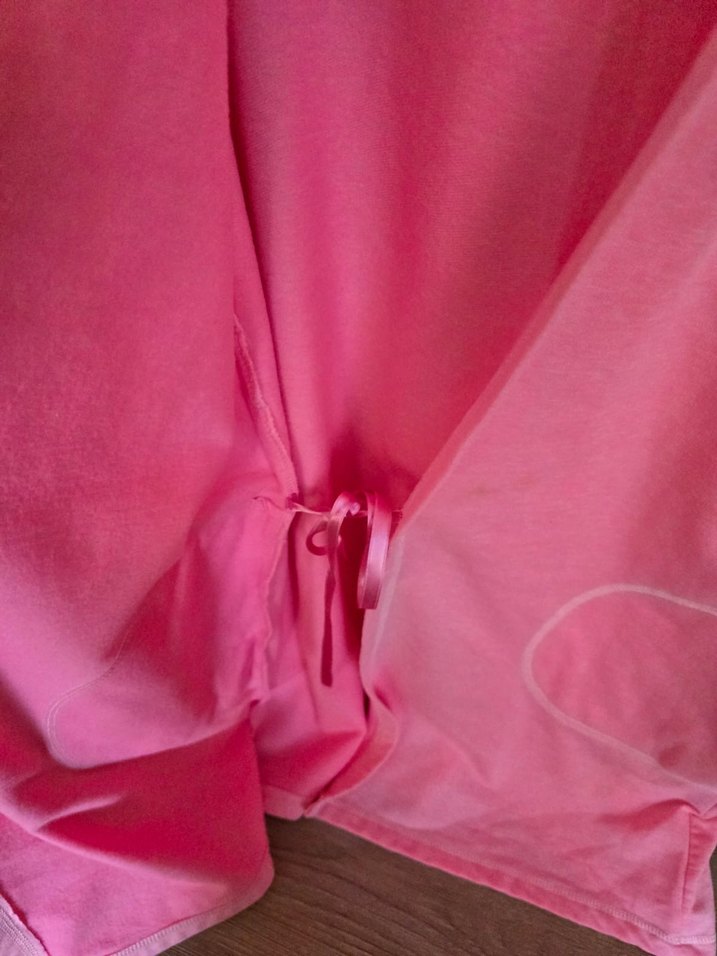 Kapüşonlu Pembe sabahlık - Görsel 4