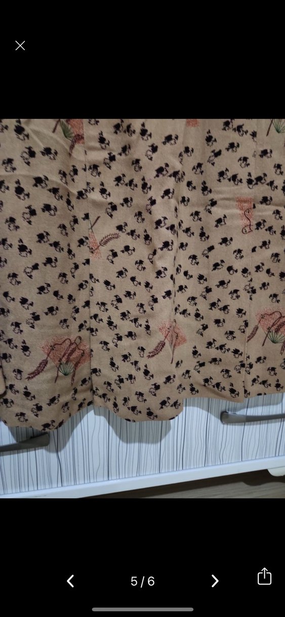 Düğmeli, Uzun Kollu Kahverengi Bohem Bluz etek takım - Görsel 5