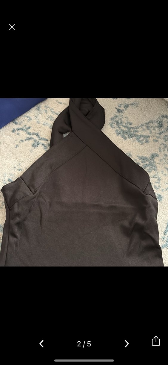 Siyah Drapeli Straplez Elbise - Görsel 2