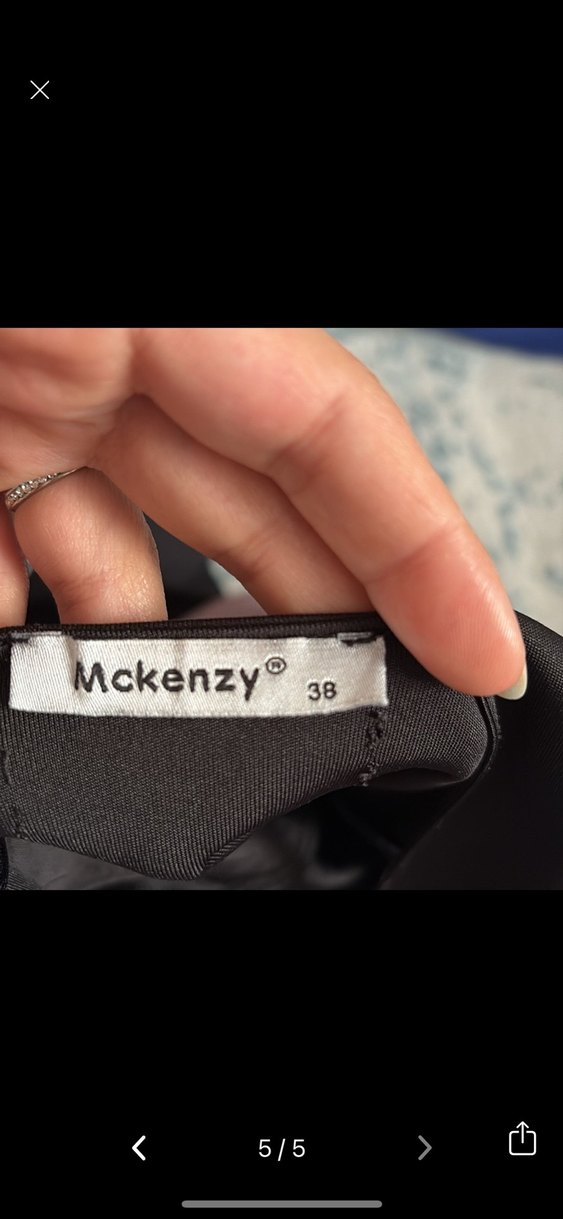 Siyah Drapeli Straplez Elbise - Görsel 5