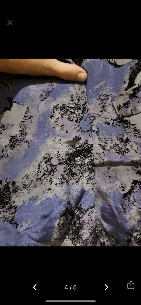 Düğmeli Bağlamalı Desenli Kadın Gömlek - Görsel 4