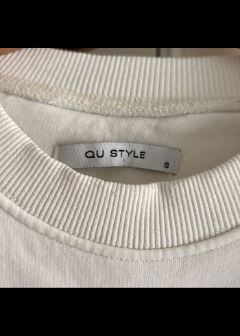 Beyaz Kadın Sweatshirt, Kaplan Baskılı, Sıcak Kumaş - Görsel 4