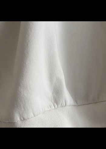 Beyaz Kadın Sweatshirt, Kaplan Baskılı, Sıcak Kumaş - Görsel 2