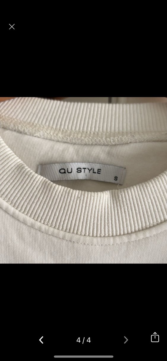 Beyaz Kadın Sweatshirt, Kaplan Baskılı, Sıcak Kumaş - Görsel 4