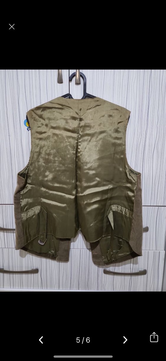 Düğmeli Süet Kahverengi Erkek Yelek - Görsel 5