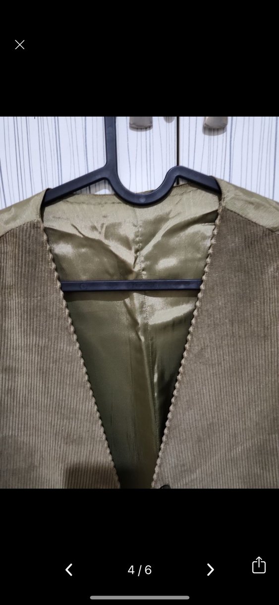 Düğmeli Süet Kahverengi Erkek Yelek - Görsel 4