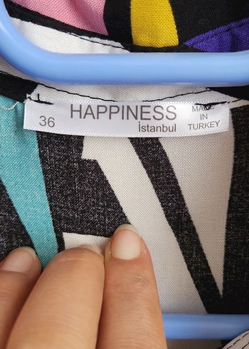 Çok Renkli Geometrik Desenli Kadın Gömlek - Görsel 2