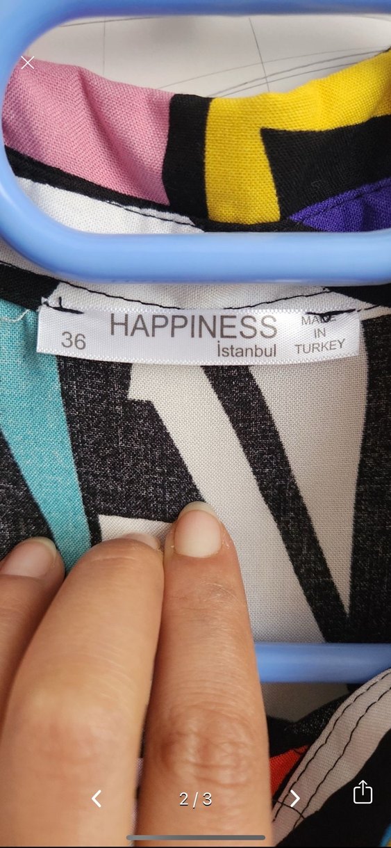 Çok Renkli Geometrik Desenli Kadın Gömlek - Görsel 2