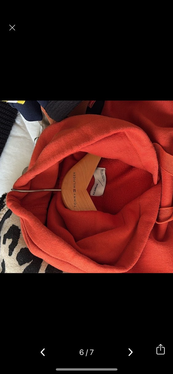 Koyu Kırmızı Kapüşonlu Oversize Sweatshirt - Görsel 5