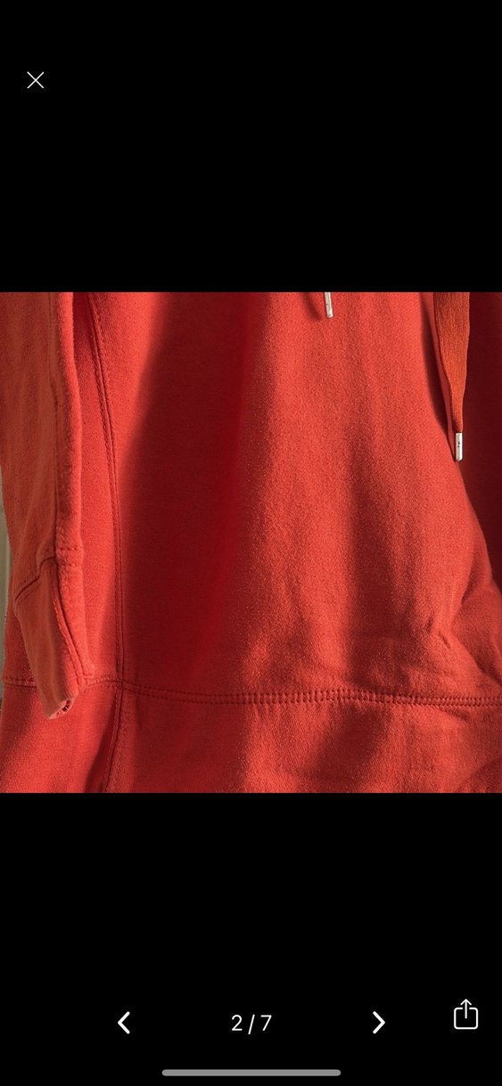 Koyu Kırmızı Kapüşonlu Oversize Sweatshirt - Görsel 2