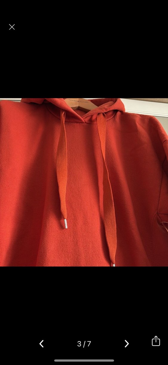 Koyu Kırmızı Kapüşonlu Oversize Sweatshirt - Görsel 3