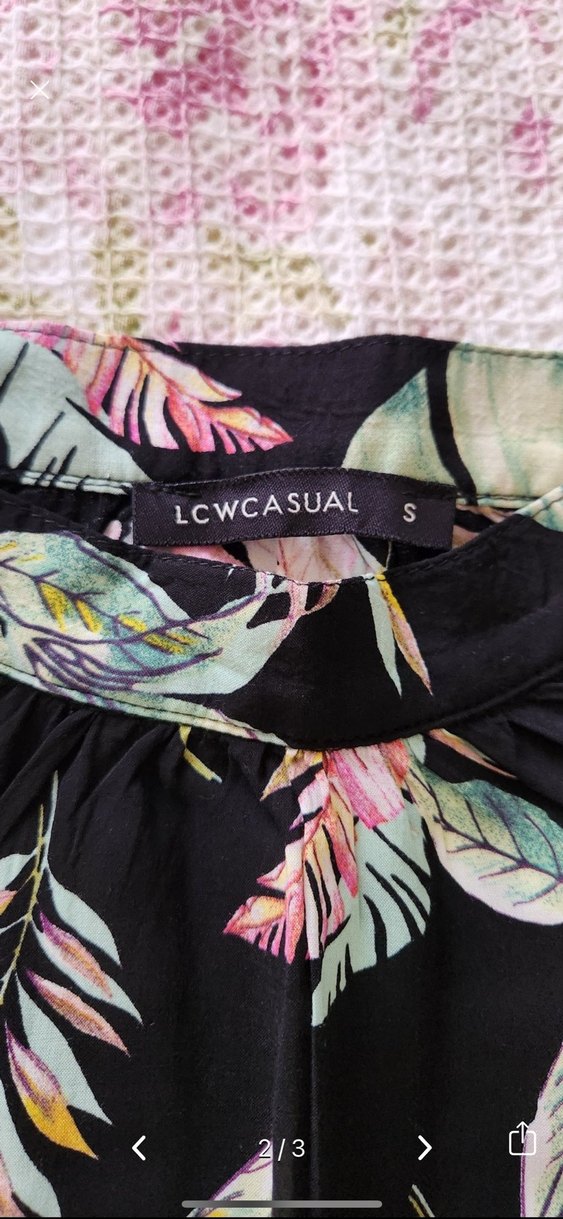 Çiçekli Baskılı bluz - Görsel 3