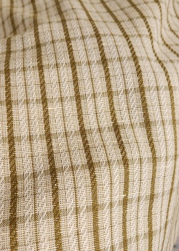 Bej Ekose Midi Etek - Görsel 3