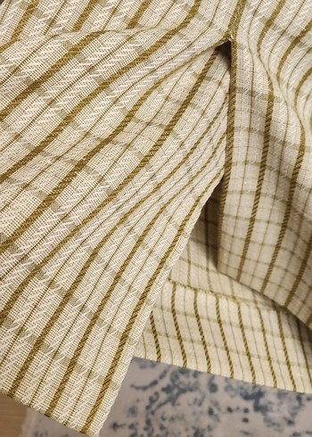 Bej Ekose Midi Etek - Görsel 7