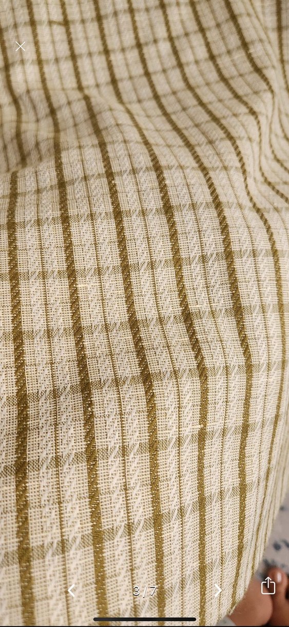 Bej Ekose Midi Etek - Görsel 3