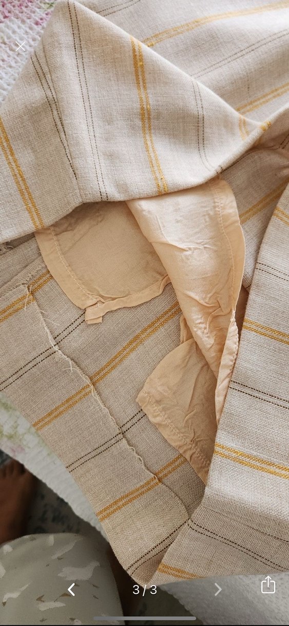 Bej Midi Keten Kalem Etek - Görsel 3