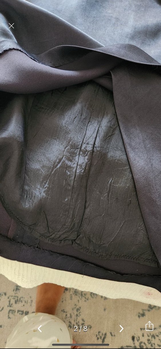 Kadın Lacivert Pilili Midi Kalem Etek - Görsel 2