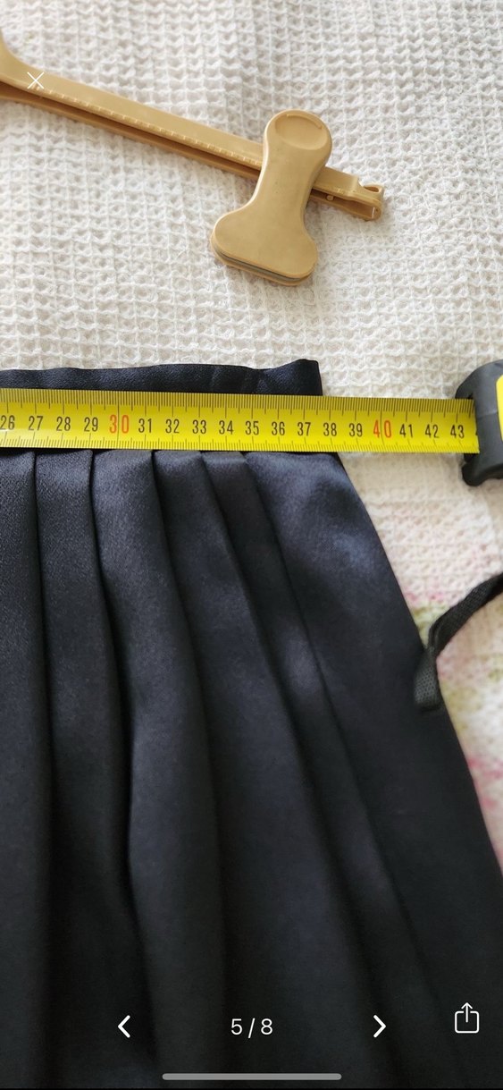 Kadın Lacivert Pilili Midi Kalem Etek - Görsel 5