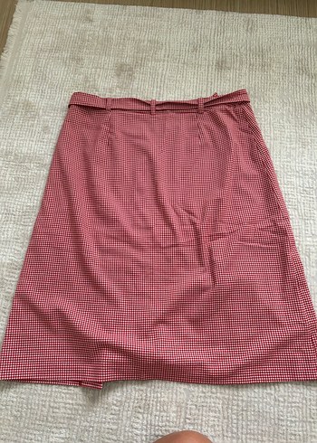 Bordo Midi Hamile Eteği, Kemerli - Görsel 3