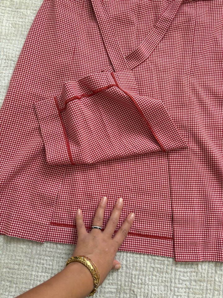 Bordo Midi Hamile Eteği, Kemerli - Görsel 2