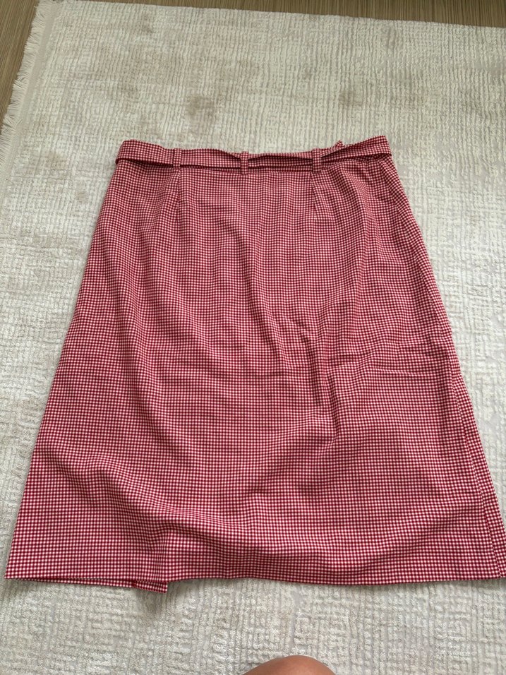 Bordo Midi Hamile Eteği, Kemerli - Görsel 3