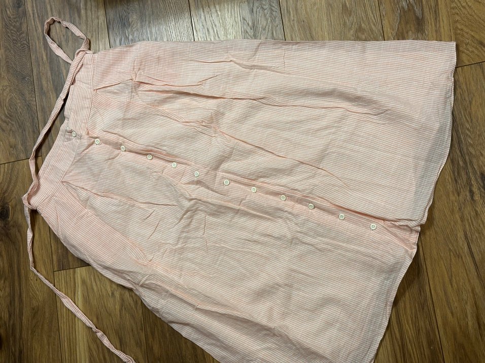 Düğmeli Pembe Midi Etek - Görsel 3