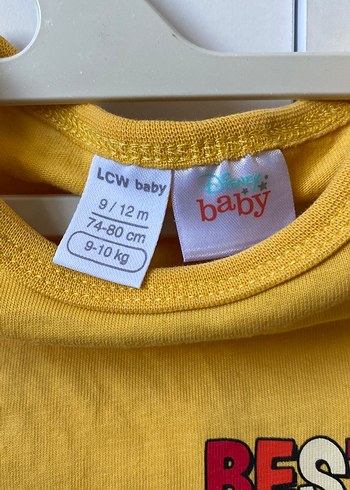 Sarı Baskılı Kısa Kollu Bebek Tulum - Görsel 4