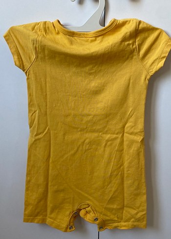 Sarı Baskılı Kısa Kollu Bebek Tulum - Görsel 3