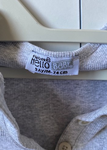 Gri Kısa Kollu Bebek Tulum - Görsel 2