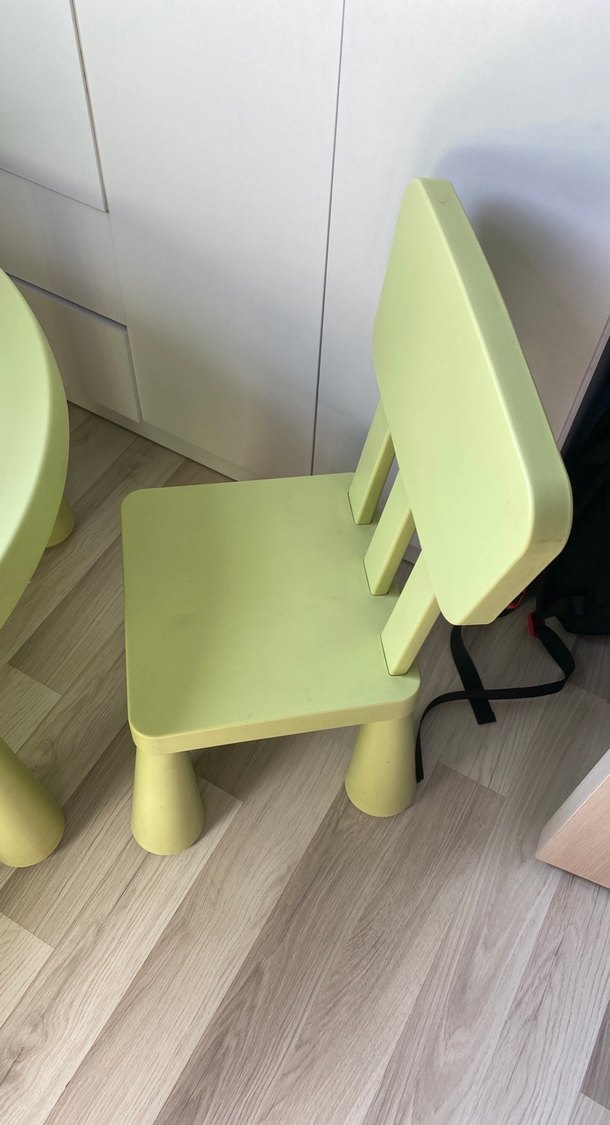 Pastel Yeşil Çocuk Sandalyesi ve Masası ELDEN VERİLİR - Görsel 4