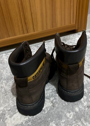 Kahverengi Deri Kadın Dolgu Topuk Bot - Görsel 3