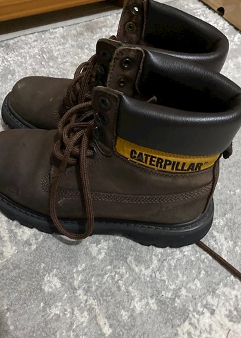 Kahverengi Deri Kadın Dolgu Topuk Bot - Görsel 2