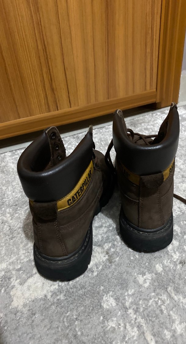 Kahverengi Deri Kadın Dolgu Topuk Bot - Görsel 3