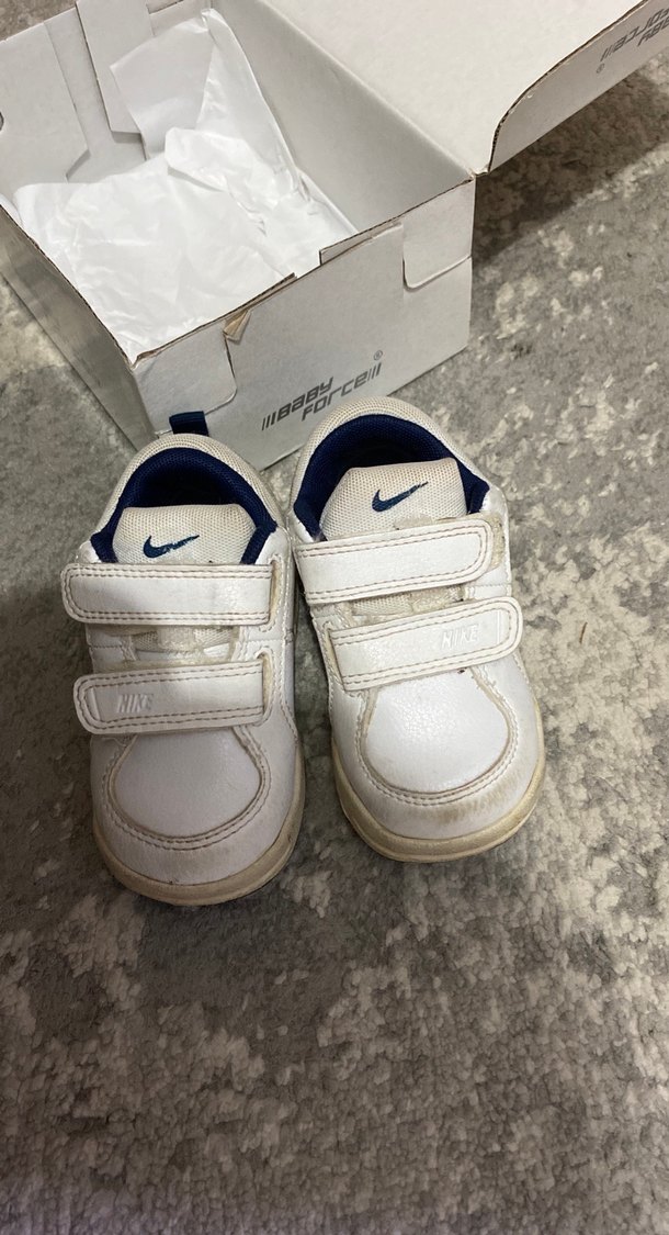 Beyaz Erkek Çocuk Spor Ayakkabı Velcro - Görsel 3