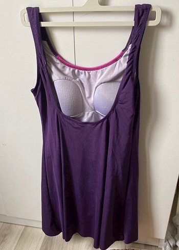 Mor Drapeli Midi Kadın Mayo - Görsel 2