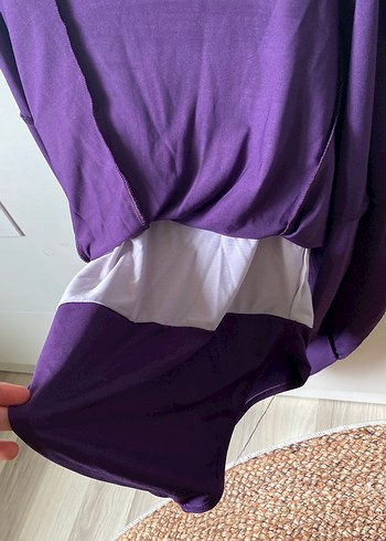 Mor Drapeli Midi Kadın Mayo - Görsel 3