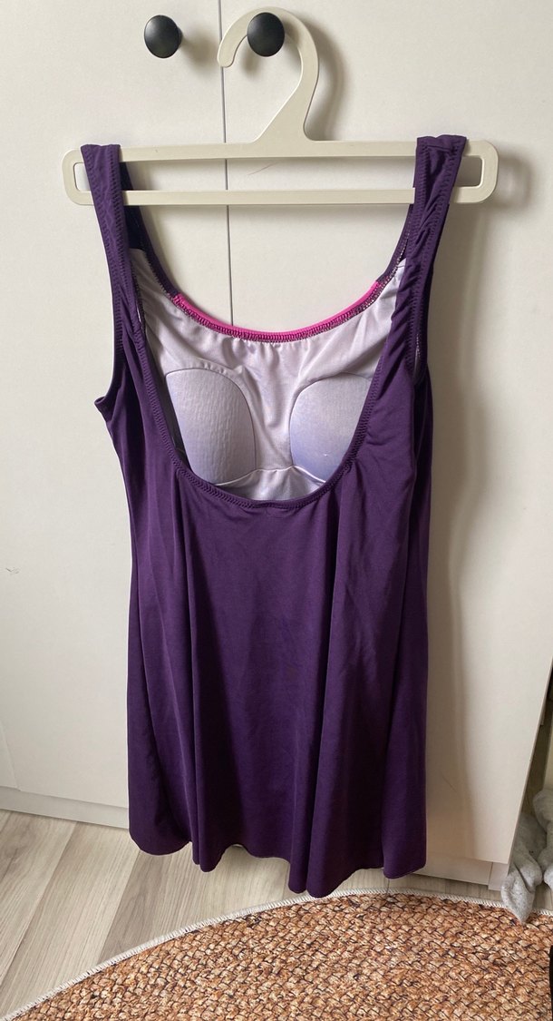 Mor Drapeli Midi Kadın Mayo - Görsel 2