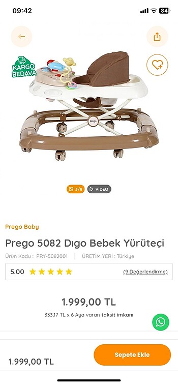 Prego yürüteç