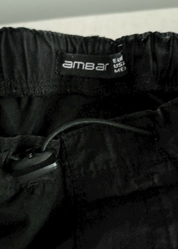 Siyah Bel Detaylı kadın paraşüt Pantolon - Görsel 2