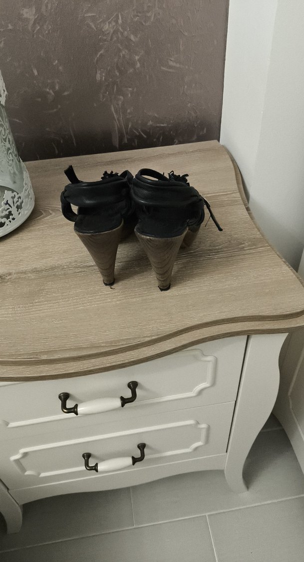 Erkek Siyah Deri Yılan Desenli Tokalı Sandalet - Görsel 4