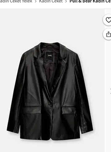 xs Beden Pull bear deri blazer