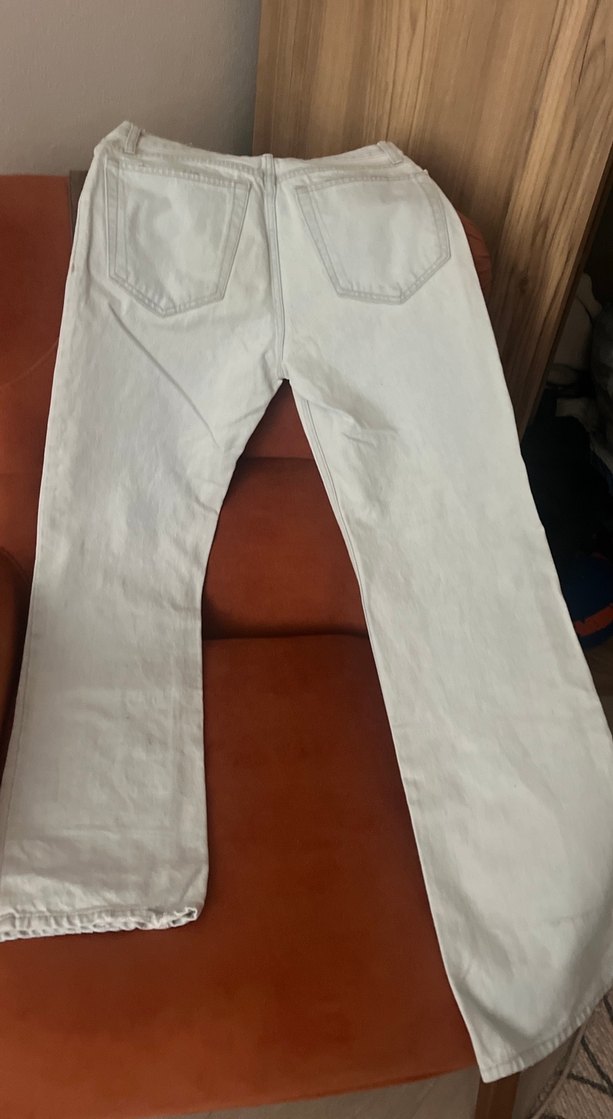 Bebek mavisi Rahat Kesim Midi Kadın Jean - Görsel 2