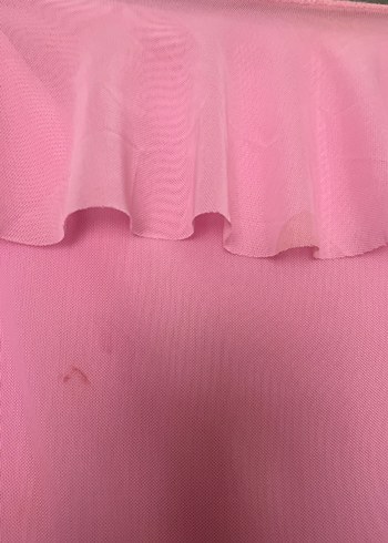 Pembe Straplez Uzun Abiye Elbise - Görsel 4