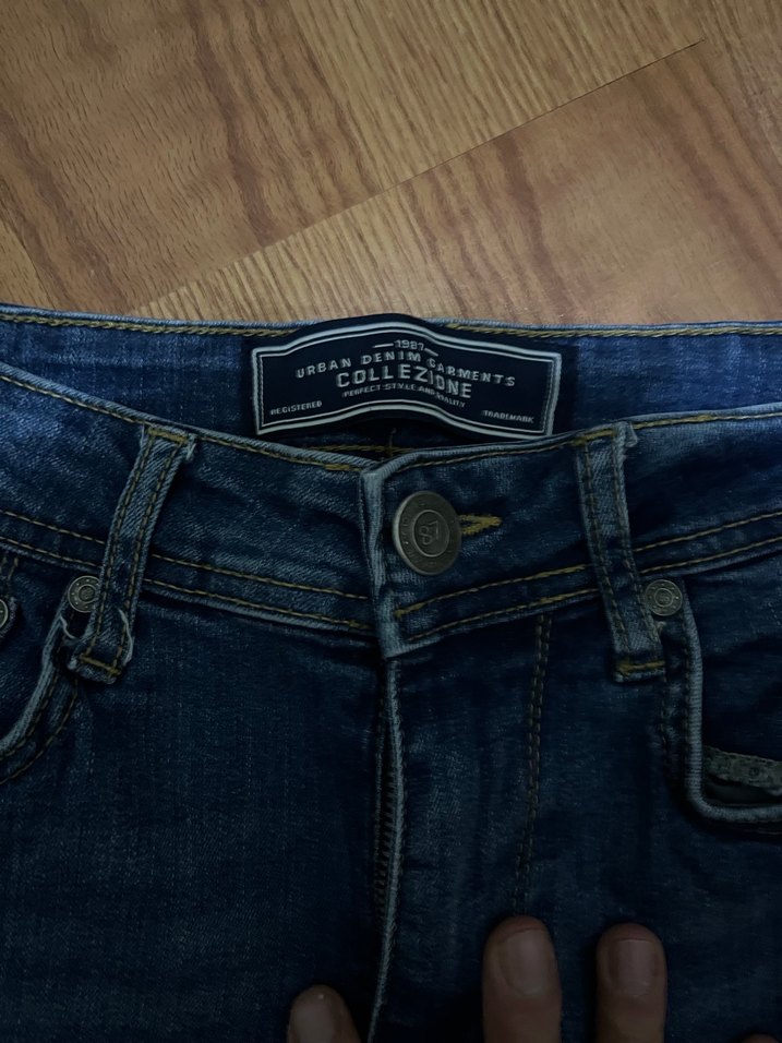 Kadın Lacivert Normal Boy Kot Pantolon - Görsel 2