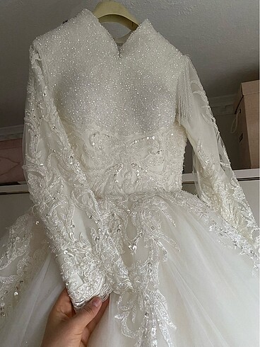 White Wedding markalı tesettür gelinlik - Görsel 7