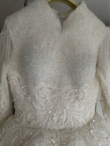 White Wedding markalı tesettür gelinlik - Görsel 5