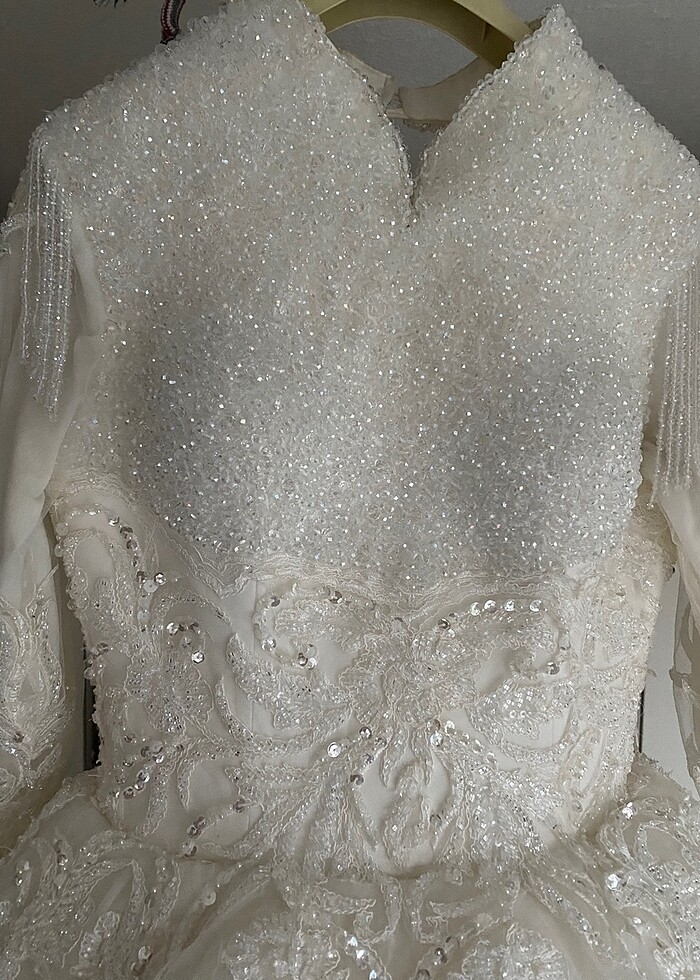 White Wedding markalı tesettür gelinlik - Görsel 5